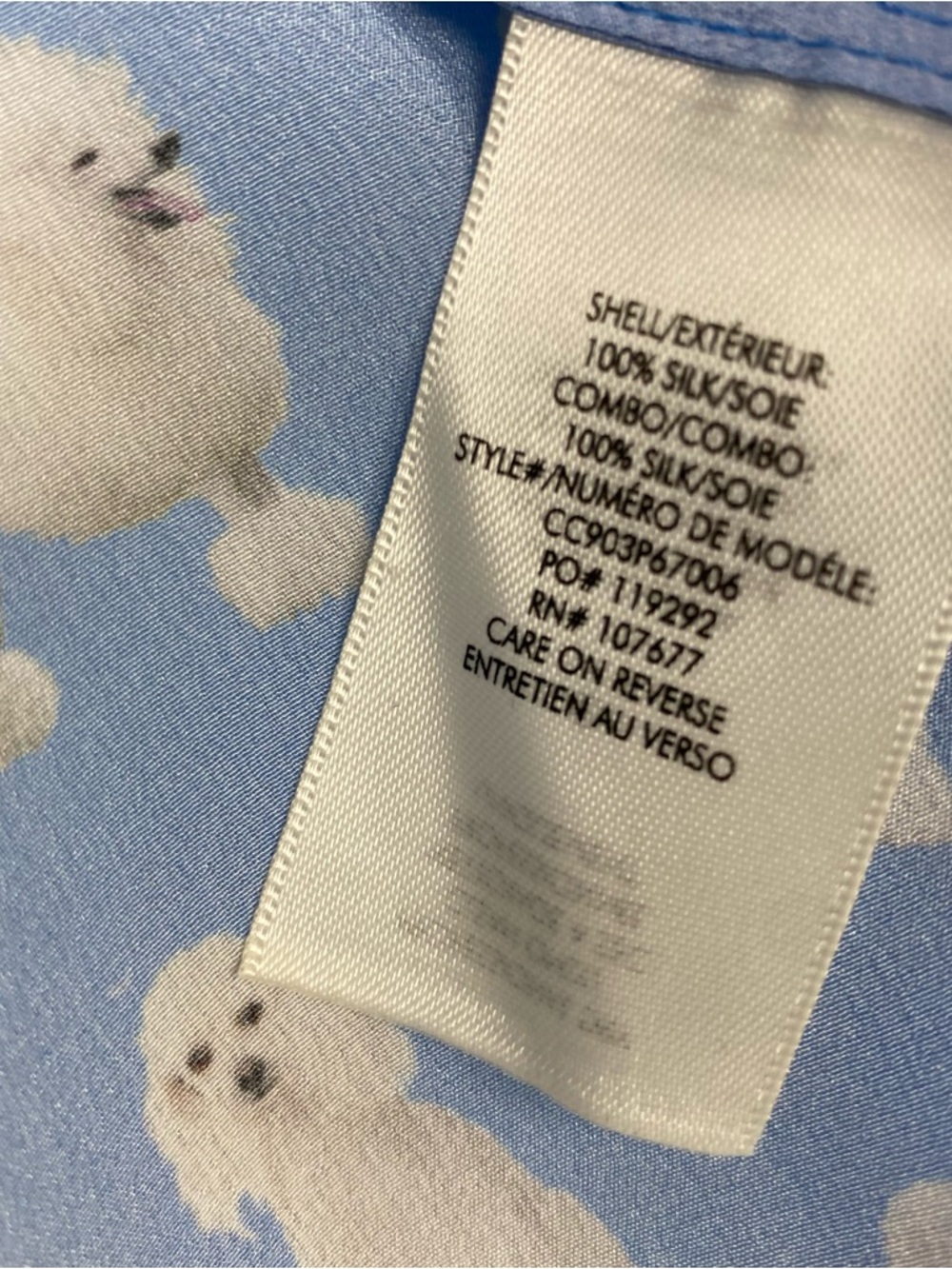 Alice + Olivia "Zimmer" Poodles ruffle blouse S - Picture 15 of 16